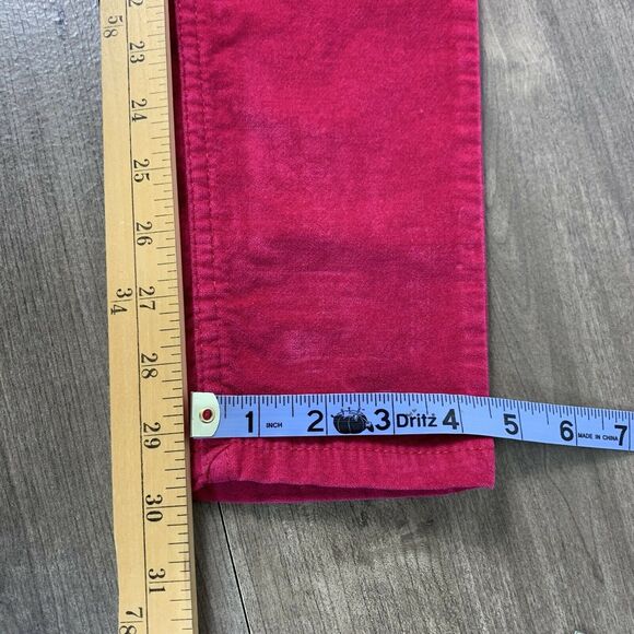 Mudd Junior Teens Skinny Pants Size 3 Red Suede Low Rise L28 x W30 - Picture 5 of 8